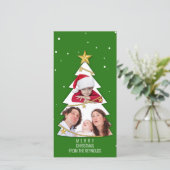 Moderne frohe Weihnachtsbaume Foto Collage Green (Stehend Vorderseite)
