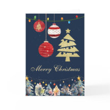 Moderne frohe Weihnachtsbäume Ornamente Schnee