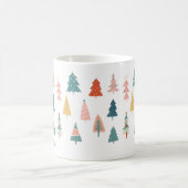 Moderne frohe Weihnachtsbaumen Holiday Green Emera Kaffeetasse (Mittel)