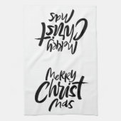 Moderne frohe Weihnachtsbriefe Christlich Geschirrtuch (Vertikal)