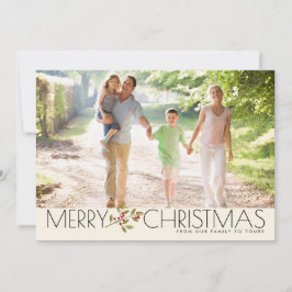 Moderne frohe Weihnachtsfamilie Foto Gruß Feiertagskarte