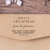 Moderne frohe Weihnachtsfamilie Name Grüße