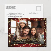 Moderne frohe Weihnachtsfeiertage FOTO Gruß Postkarte (Vorne/Hinten)