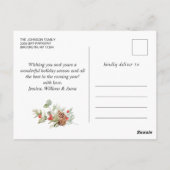 Moderne frohe Weihnachtsfeiertage FOTO Gruß Postkarte (Rückseite)