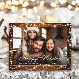 Moderne frohe Weihnachtsfeiertage FOTO Gruß Postkarte