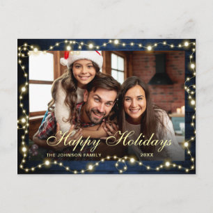 Moderne frohe Weihnachtsfeiertage FOTO Gruß Postkarte