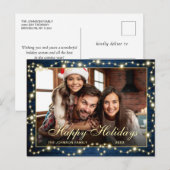 Moderne frohe Weihnachtsfeiertage FOTO Gruß Postkarte (Vorne/Hinten)