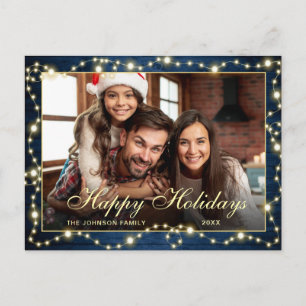 Moderne frohe Weihnachtsfeiertage FOTO Gruß Postkarte