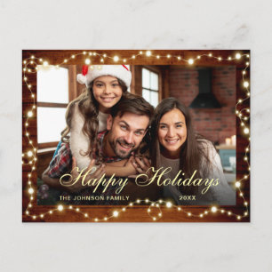 Moderne frohe Weihnachtsfeiertage FOTO Gruß Postkarte