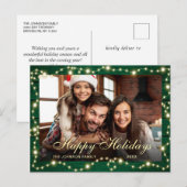 Moderne frohe Weihnachtsfeiertage FOTO Gruß Postkarte (Vorne/Hinten)