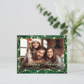 Moderne frohe Weihnachtsfeiertage FOTO Gruß Postkarte (Stehend Vorderseite)