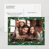 Moderne frohe Weihnachtsfeiertage FOTO Gruß Postkarte (Vorne/Hinten)