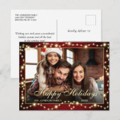 Moderne frohe Weihnachtsfeiertage FOTO Gruß Postkarte (Vorne/Hinten)