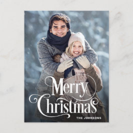 Moderne frohe Weihnachtsfeiertage FOTO Grußpost Postkarte