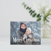 Moderne frohe Weihnachtsfeiertage FOTO Grußpost Postkarte (Stehend Vorderseite)