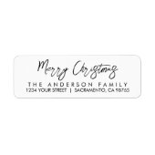 Moderne frohe Weihnachtsferien-Rücksendeadresse (Vorne)