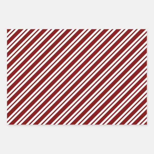 Moderne frohe Weihnachtsfoto Collage Candy Stripes Geschenkpapier Set (Vorderseite 3)