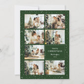 Moderne frohe Weihnachtsfoto Collage Feiertagskarte (Vorderseite)