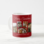 Moderne frohe Weihnachtsfoto Collage Kaffeetasse (Vorderseite Links)