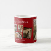 Moderne frohe Weihnachtsfoto Collage Kaffeetasse (Mittel)