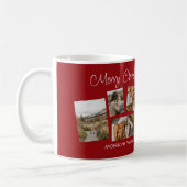 Moderne frohe Weihnachtsfoto Collage Kaffeetasse (Links)