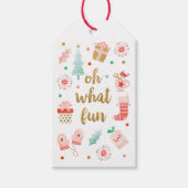 Moderne frohe Weihnachtsgeschenke Geschenkanhänger (Vorderseite)