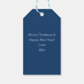 Moderne frohe Weihnachtsgeschenke Geschenkanhänger (Rückseite)