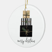 Moderne frohe Weihnachtsgeschenke Urlaub Keramik Ornament (Links)