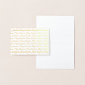 Moderne frohe Weihnachtskalligraphie Gold Border Folienkarte (Anzeige)