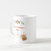 Moderne frohe Weihnachtskarte für den Kumpel mit f Kaffeetasse (Vorderseite Links)