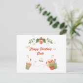 Moderne frohe Weihnachtskarte für den Kumpel mit f Postkarte (Stehend Vorderseite)