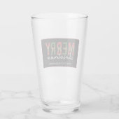 Moderne frohe Weihnachtsleopard Print Minimalistis Glas (Rückseite)