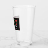Moderne frohe Weihnachtsleopard Print Minimalistis Glas (Links)