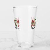 Moderne frohe Weihnachtsleopard Print Minimalistis Glas (Links)