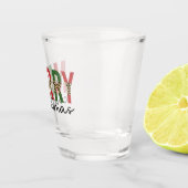 Moderne frohe Weihnachtsleopard Print Minimalistis Schnapsglas (Rechts)