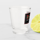 Moderne frohe Weihnachtsleopard Print Minimalistis Schnapsglas (Links)