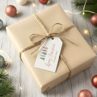 Moderne frohe Weihnachtspastel Geschenkanhänger