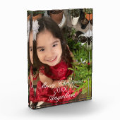 Moderne frohe Weihnachtsschrift Fotoblock (Links)