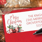 Moderne frohe Weihnachtsschrift Red Bow