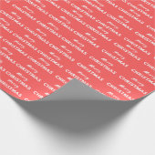 Moderne frohe Weihnachtsschrift Schriftart rotes M Geschenkpapier (Ecke)