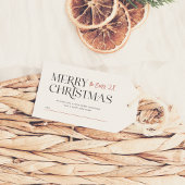 Moderne frohe Weihnachtstypografie Custom Family Geschenkanhänger