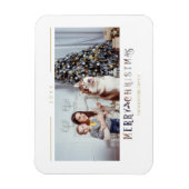 Moderne frohe Weihnachtstypografie Custom Foto Magnet (Vertikal)