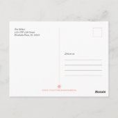 Moderne frohe Weihnachtstypografie Postcard Postkarte (Rückseite)