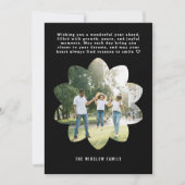 Moderne Frohes Neues Jahr Fotocollage Karte | Eleg (Vorderseite)