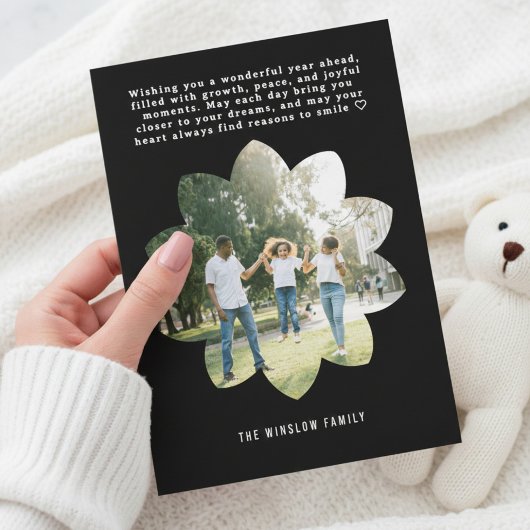 Moderne Frohes Neues Jahr Fotocollage Karte | Eleg