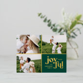 Moderne, fröhliche 3-Foto-Folie - Urlaub Postkarte (Stehend vorne)