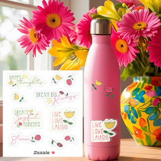 Moderne fröhliche Gedanken maßgeschneiderte Vinyl  Aufkleber