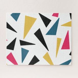 Moderne, fröhliche, lustige, lebendige geometrisch puzzle