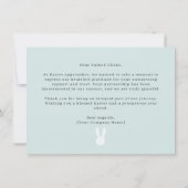 Moderne, fröhliche Osterpastellfarben Feiertagskarte (Rückseite)