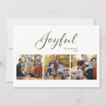 Moderne fröhliche Schrift 3 Foto Familie